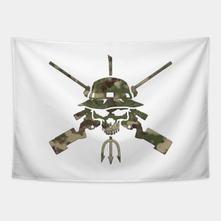 Sniper Rifle Skull - Camo Tapestry