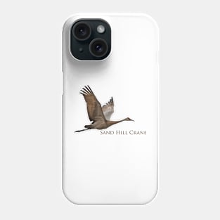 Sandhill Crane in Flight Phone Case