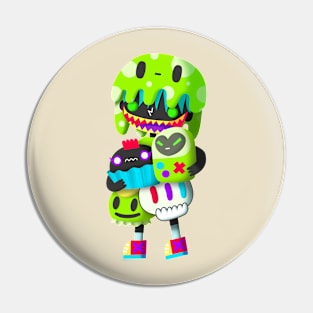 Slime HEATER doodle Pin