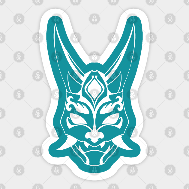 Xiao's Mask - Genshin Impact - Sticker | TeePublic