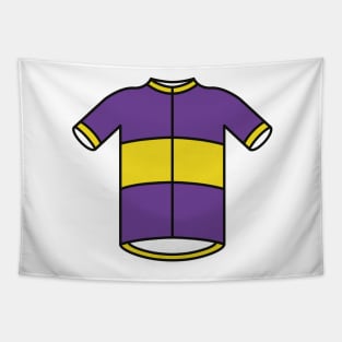 Yellow & Purple Cycling Jersey Tapestry