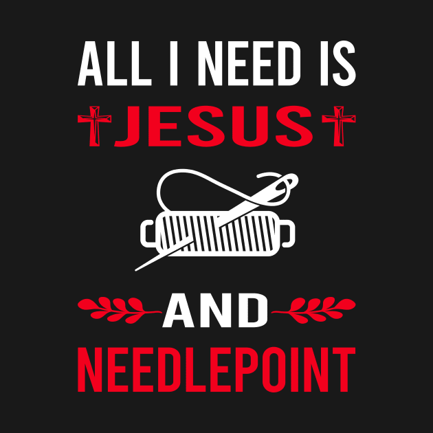 I Need Jesus And Needlepoint Canvas Work by Good Day