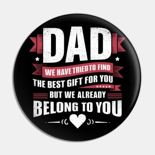 Dad from Kids Daughter or Son for Dad birthday fathers day 2024 Pin