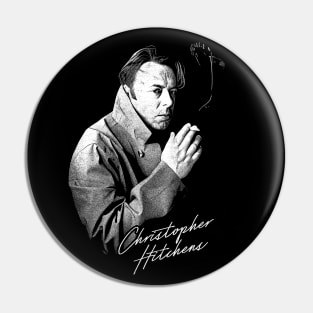 Christopher Hitchens // Retro Style Fan Design Pin