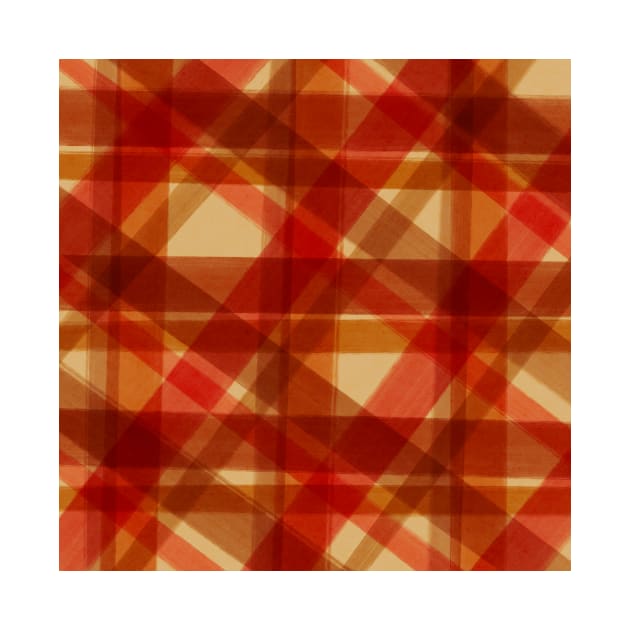 Painted Plaid in Red by OpalEllery