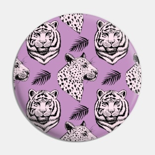 Purple Wild Cats Pin