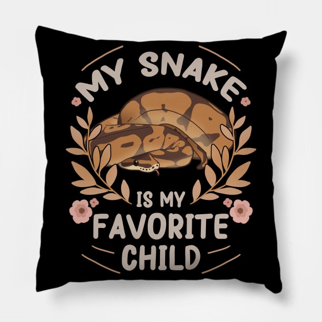 Mother's Day Snake is my Favorite Child Pillow by Psitta