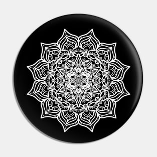 White Mandala Pin