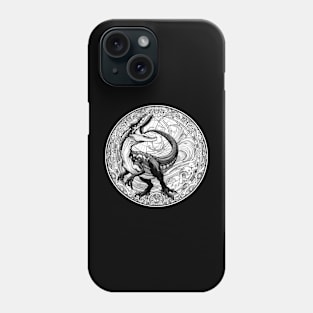 Velociraptor Dinosaur in an Art Deco Style Phone Case