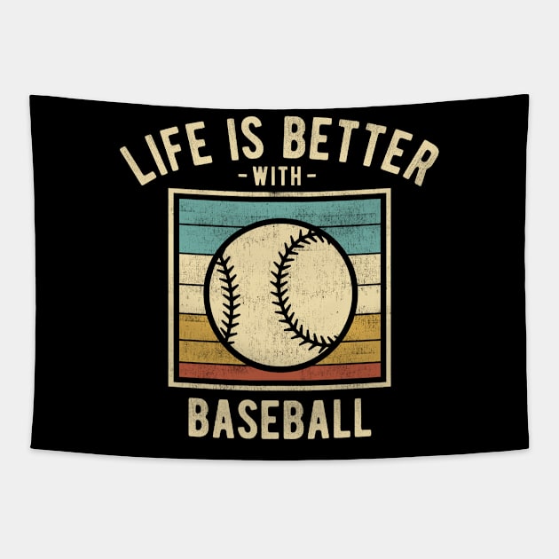 Baseball Sayings -  Retro Funny Baseball Lovers Gift Tapestry by DnB