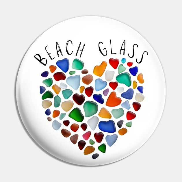 Beach Glass Sea Glass Beachcomber Lover Pin by Little Duck Designs