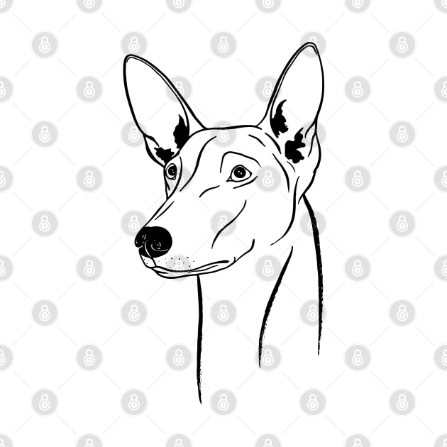 Pharaoh Hound (Black and White) by illucalliart