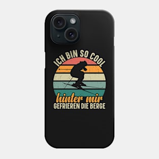 Skifahrer Skihelm Berge Wintersport Skiurlaub Skifahren Phone Case