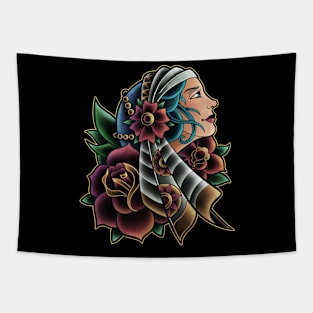 Woman Face Tapestry