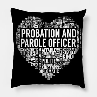 Probation And Parole Officer Heart Pillow