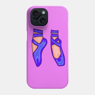 Ballerina's Blue Ballet Shoes Phone Case