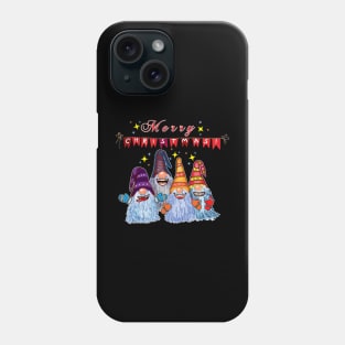 Funny Merry Christmas Gnomes with Icy Beards Phone Case