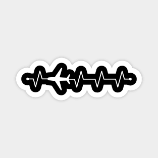 Airplane Pilot Heartbeat Magnet