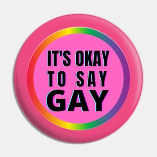 It's Okay To Say Gay Pin