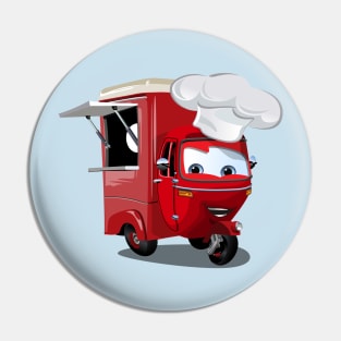 Cartoon food truck scooter Pin