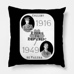 Rising to Republic: for a United Ireland (mono) Pillow