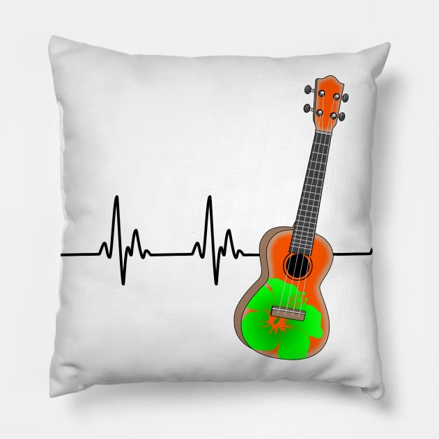 Love Playing Guitar Pillow by macdonaldcreativestudios