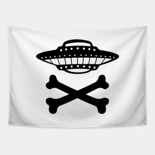 UFO Crossbones Tapestry