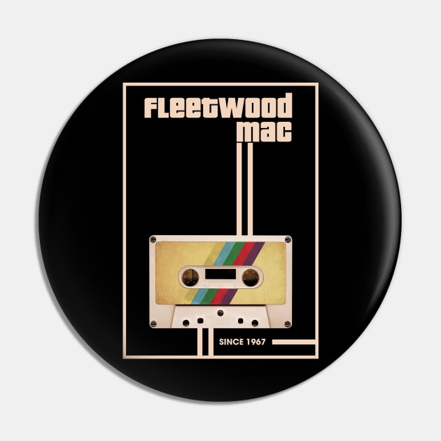 Fleetwood Mac Music Retro Cassette Tape Pin by Computer Science