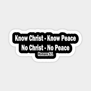 Know Christ Know Peace - Simple Version Magnet