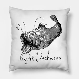 Anglerfish light darkness design Pillow