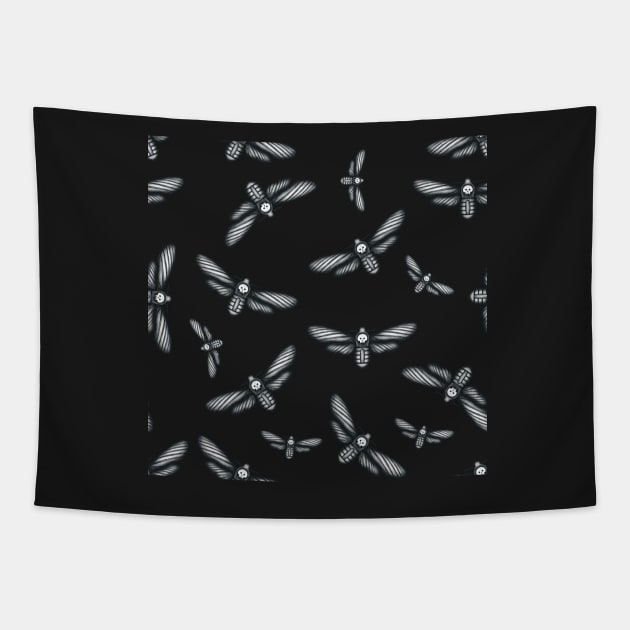 Deaths Head Moth: Horror film t-shirt Tapestry by EstrangedShop