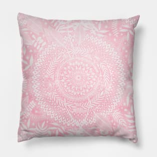 Medallion Pattern in Blush Pink Pillow