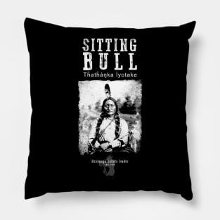 Sitting Bull-Lakota Chief-Warrior-Sioux-Native American-Indian-History Pillow