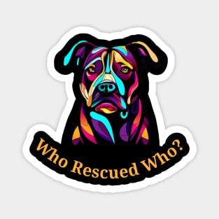 Art Deco Pitbull Rescue T-Shirt Magnet