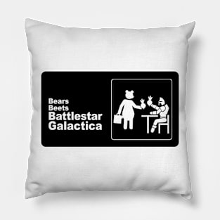 BnW bears, beets, battlestar galactica Pillow