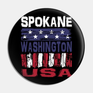 Spokane Washington USA T-Shirt Pin
