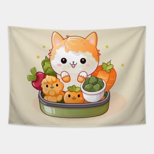 Cet kawaii bento sushi T-Shirt cute  funny Tapestry
