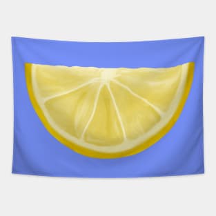 Yellow Watercolor Juicy Lemon Wedge Tapestry