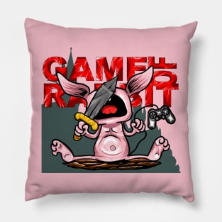 game of rabbit Pillow