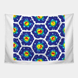 Abstract geometric shapes -blue Tapestry