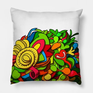 Abstract Flower Art Pillow