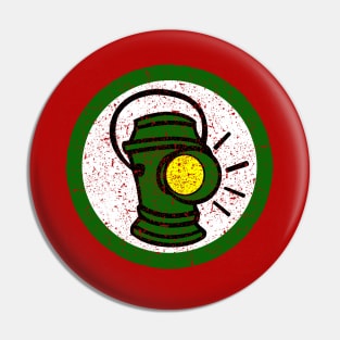 Alan Scott Distressed Logo Pin