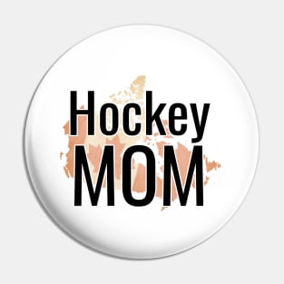 Hockey Mom over Canadian Flag with Sepia Pin