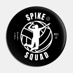 Womens Volleyball Spike Squad Volleyball Fan Pin