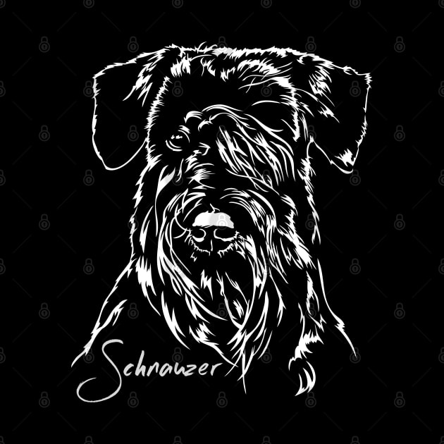 Proud Schnauzer dog portrait by wilsigns