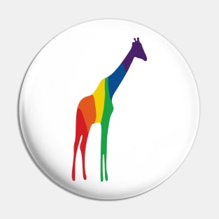 Rainbow Giraffe Pin