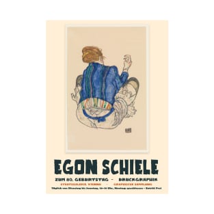 Egon Schiele - Exhibition Art Poster - Seated Woman, Back View T-Shirt