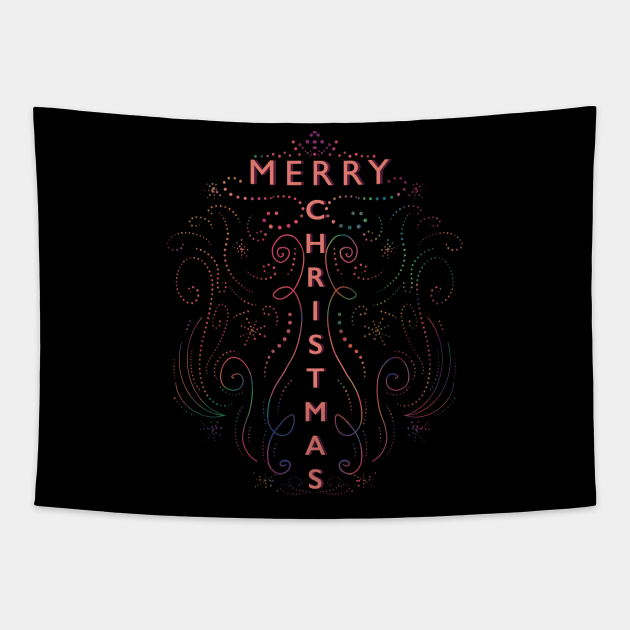 Merry Christmas Tapestry by Xatutik-Art