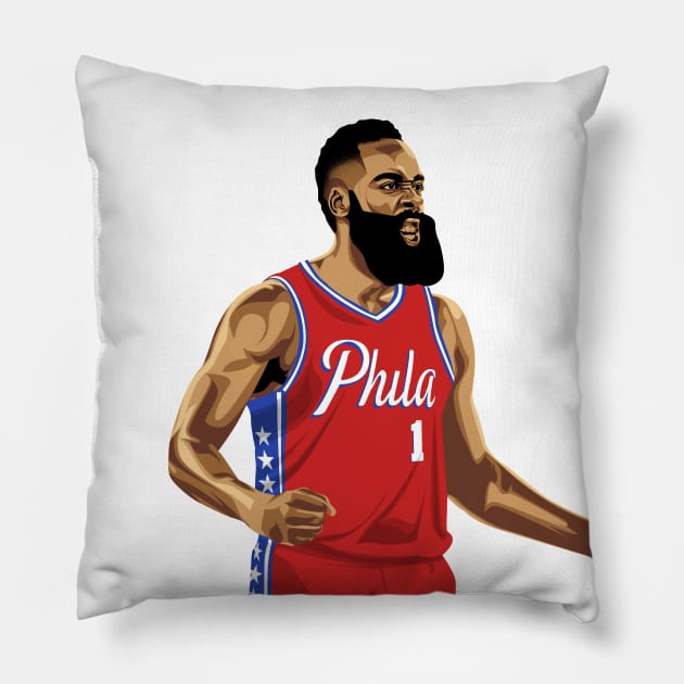 James Harden Pillow by knnthmrctn