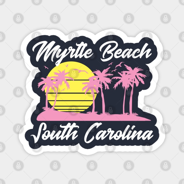 Myrtle Beach South Carolina (White) Magnet by DetourShirts